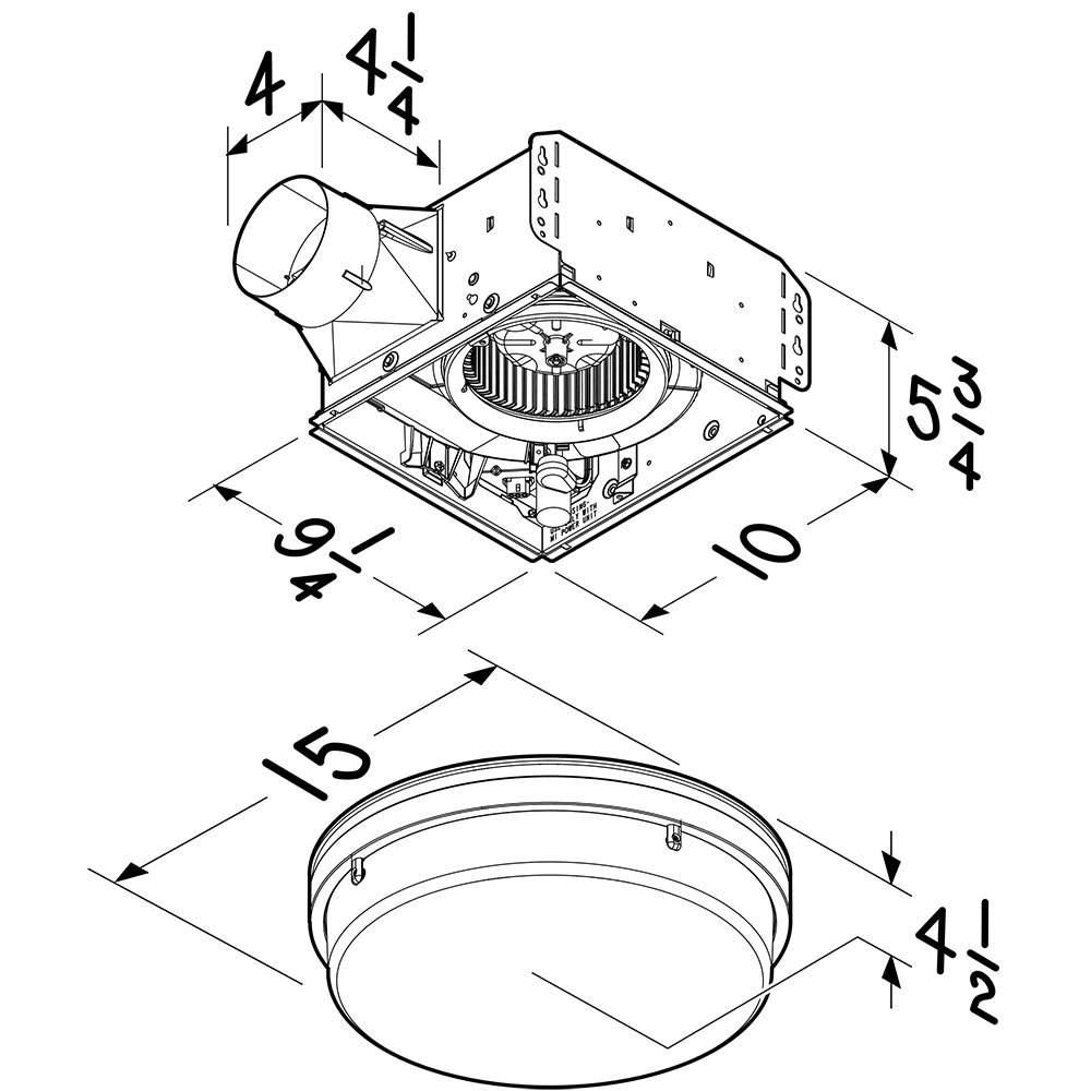 AER110LBN Dimensional Drawing