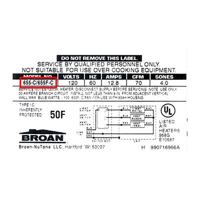 Ventilateur luminaire avec chauffage Broan