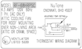 Ventilateur d'entretoits NuTone