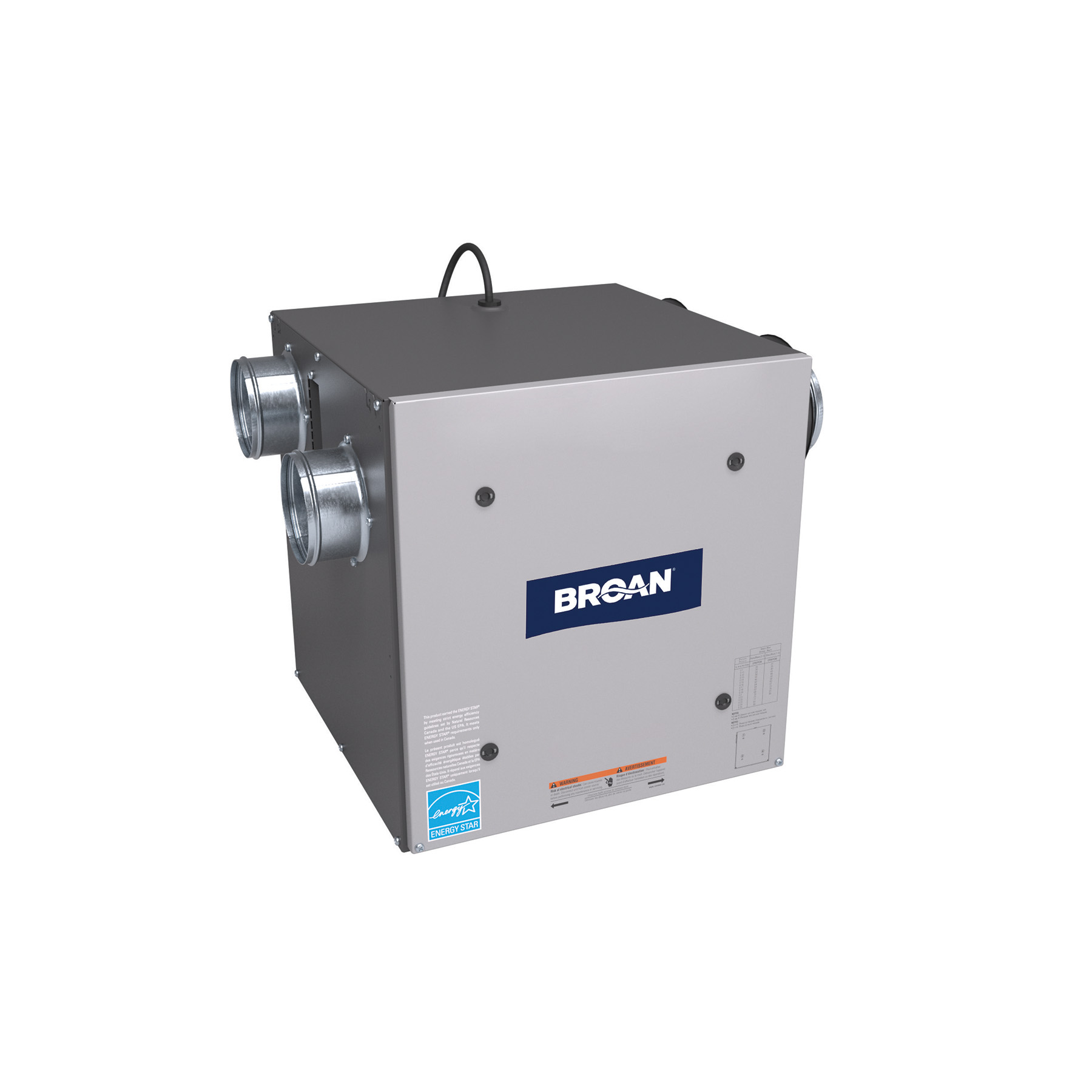 DISCONTINUED-Broan® Compact Flex Series™ High Efficiency Heat Recovery Ventilator, 90 CFM at 0.4 in. w.g.